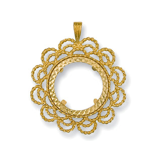 Yellow Gold (Half) Fancy Sovereign Pendant 4.3g