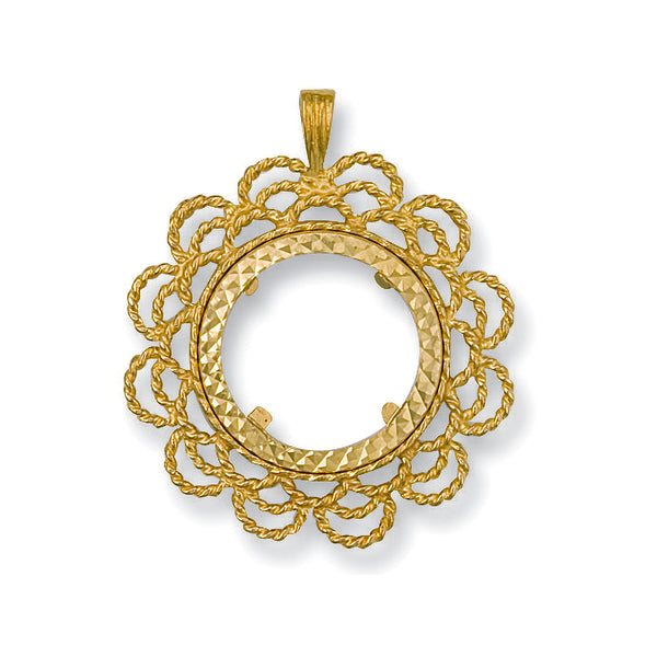 Yellow Gold (Half) Fancy Sovereign Pendant 4.3g