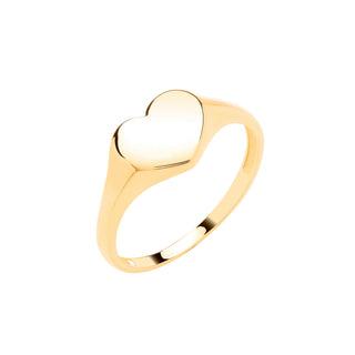 Yellow Gold Heart Signet Baby/child Ring