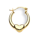 Yellow Gold Heart Small Creole