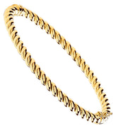 Yellow Gold Hollow Twist 4.5mm Bangle
