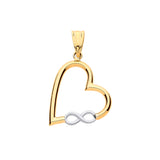 Yellow Gold Infinity Heart Pendant