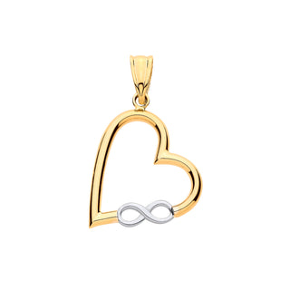 Yellow Gold Infinity Heart Pendant