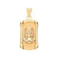 Yellow Gold Jesus Dog Tag Pendant