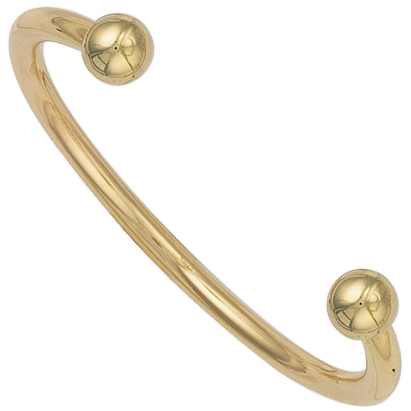 Yellow Gold Ladies / Gents 5mm Solid Torque Bangle