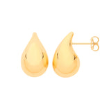 Yellow Gold Large Teardrop Studs
