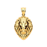 Yellow Gold Lion Head Pendant