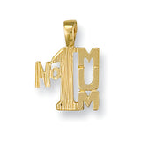 Yellow Gold No:1 Mum Pendant 0.9g
