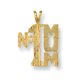 Yellow Gold No:1 Mum Pendant 1.5g