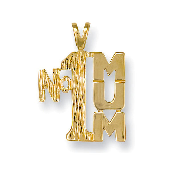 Yellow Gold No:1 Mum Pendant 1.5g