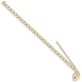 Yellow Gold Open Curb & Padlock Charm Bracelet 12.8g