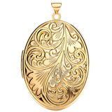 Yellow Gold Oval Locket With Design (£835)