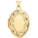 Yellow Gold Oval Shaped Locket (£370)