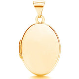 Yellow Gold Oval Shaped Plain Locket