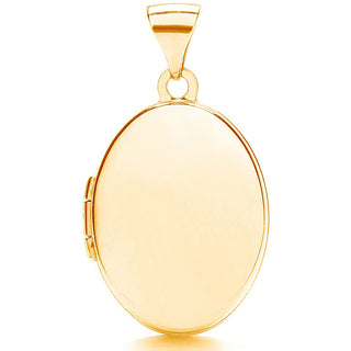 Yellow Gold Oval Shaped Plain Locket