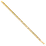 Yellow Gold Panther Link 5 Row Ladies Bracelet