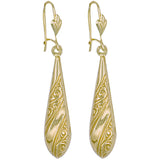 Yellow Gold Patterned Drops 1.6g