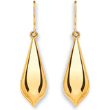 Yellow Gold Pear Shape Drop Earrings
