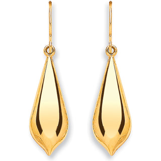 Yellow Gold Pear Shape Drop Earrings
