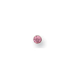Yellow Gold Pink CZ Nose 3mm Stud