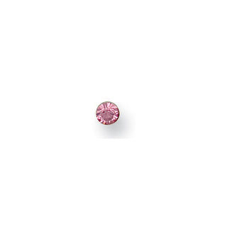 Yellow Gold Pink CZ Nose 3mm Stud