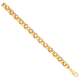 Yellow Gold Plain & Engraved Round 12.5mm Belcher Chain