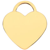 Yellow Gold Plain Heart Pendant