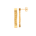 Yellow Gold Rope & Mesh Fancy Drop Earrings