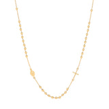 Yellow Gold Rosary Beads 18" (46cm) 18