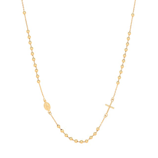 Yellow Gold Rosary Beads 18" (46cm) 18