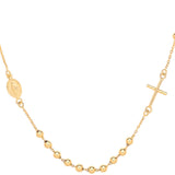 Yellow Gold Rosary Beads 18" (46cm)