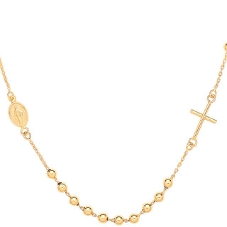 Yellow Gold Rosary Beads 18" (46cm)