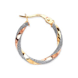 Yellow Gold & Rose Gold 20mm Twist Earrings
