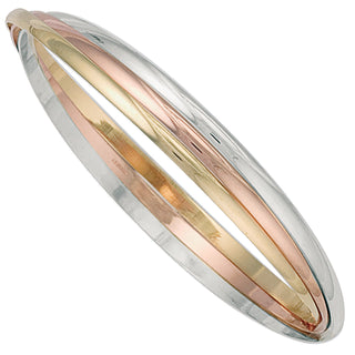 Yellow Gold & Rose Gold 3mm Russian Wedding Bangle