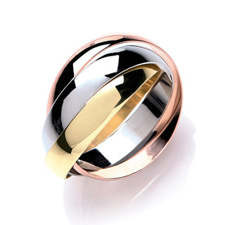 Yellow Gold & Rose Gold 4mm Russian Wedding Band F 7g