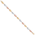Yellow Gold & Rose Gold Oval Bead Ladies Bracelet