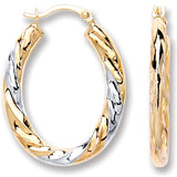 Yellow Gold & Rose Gold Oval Twist Earrings