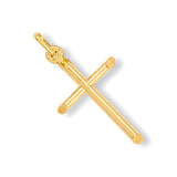 Yellow Gold Round Tubed Cross 0.8g
