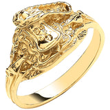 Yellow Gold Saddle Baby Ring 2g (£260)