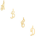 Yellow Gold Script Initial Pendant