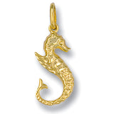 Yellow Gold Seahorse Pendant