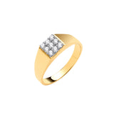 Yellow Gold Square Top CZ Baby/child Ring
