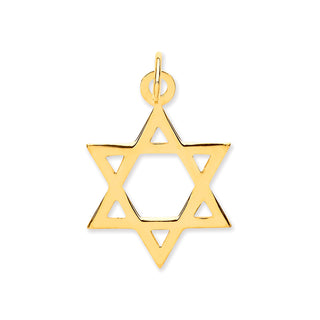 Yellow Gold Star Of David Pendant 0.9g