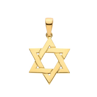 Yellow Gold Star Of David Pendant 2.2g