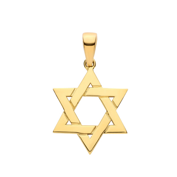 Yellow Gold Star Of David Pendant 2.2g