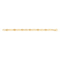 Yellow Gold Stars & Bars Ladies Bracelet