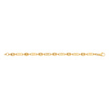 Yellow Gold Stars & Bars Ladies Bracelet