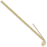 Yellow Gold Tight Link Curb & Padlock Charm Bracelet 16g
