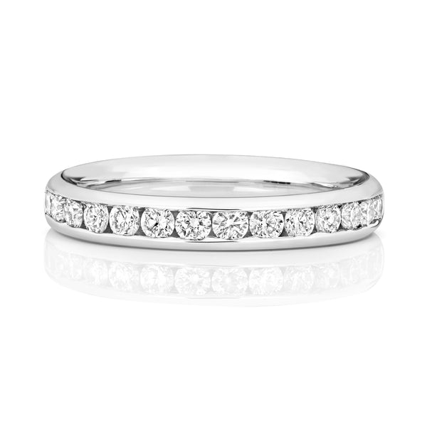 18ct White Gold 0.52ct Diamond Set Half Eternity Ring