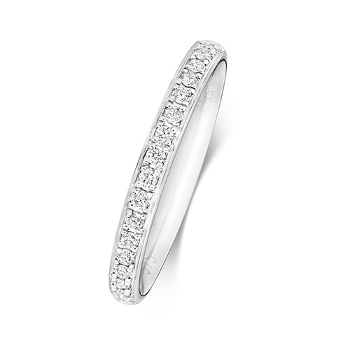 18ct White Gold 0.17ct Diamond Set Eternity Ring